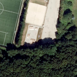 Sand Volleyball Court — aerial view