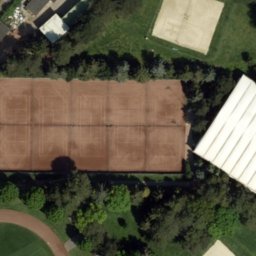 Sand Volleyball Court — aerial view