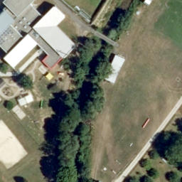 Sand Volleyball Court — aerial view