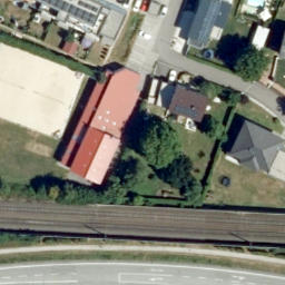 Sand Volleyball Court — aerial view