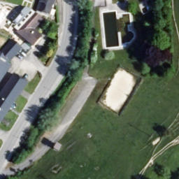 Sand Volleyball Court — aerial view