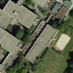 Sand Volleyball Court — aerial view