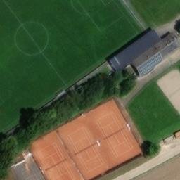 Sand Volleyball Court — aerial view