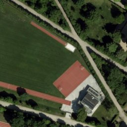 Sand Volleyball Court — aerial view