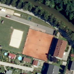 Sand Volleyball Court — aerial view