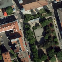 Sand Volleyball Court — aerial view