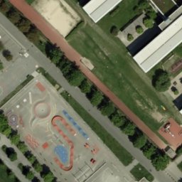 Sand Volleyball Court — aerial view