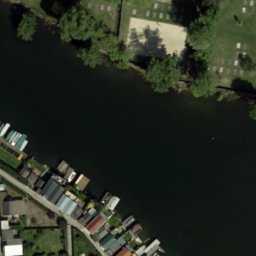 Sand Volleyball Court — aerial view