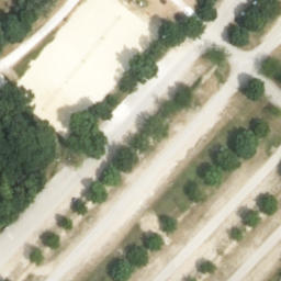 Sand Volleyball Court — aerial view