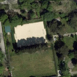 Sand Volleyball Court — aerial view