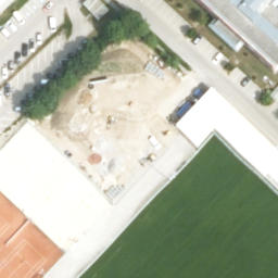 Sand Volleyball Court — aerial view