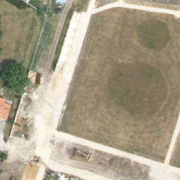 Sand Volleyball Court — aerial view