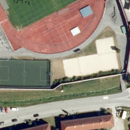 Sand Volleyball Court — aerial view