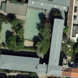Sand Volleyball Court — aerial view