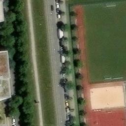 Sand Volleyball Court — aerial view