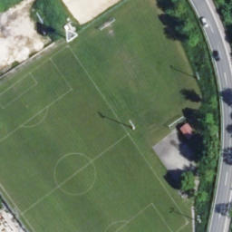 Sand Volleyball Court — aerial view