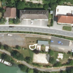 Sand Volleyball Court — aerial view