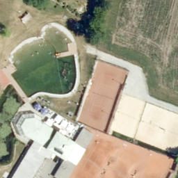 Sand Volleyball Court — aerial view