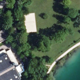 Sand Volleyball Court — aerial view