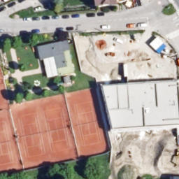 Sand Volleyball Court — aerial view