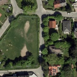 Grass Volleyball Court — aerial view