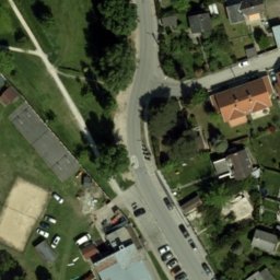 Sand Volleyball Court — aerial view