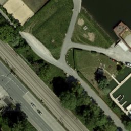 Sand Volleyball Court — aerial view
