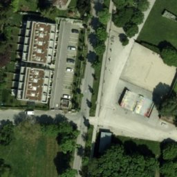 Sand Volleyball Court — aerial view