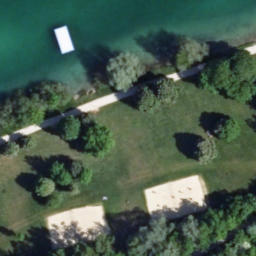 Sand Volleyball Court — aerial view