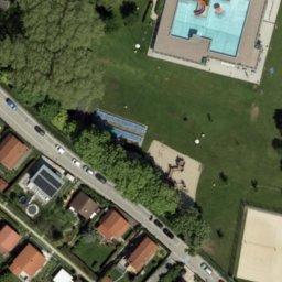 Sand Volleyball Court — aerial view