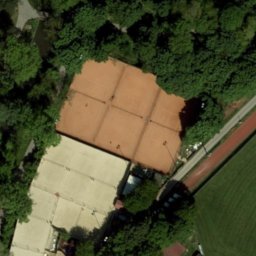 Sand Volleyball Court — aerial view