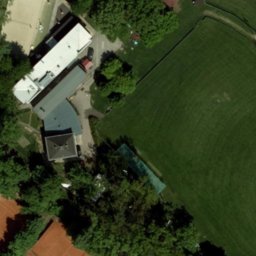 Sand Volleyball Court — aerial view