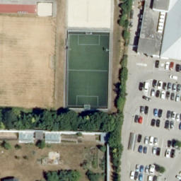 Sand Volleyball Court — aerial view