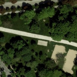 Sand Volleyball Court — aerial view