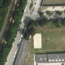 Sand Volleyball Court — aerial view