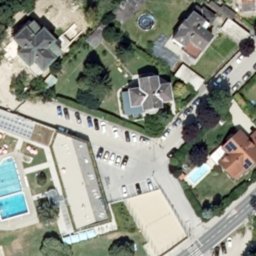Sand Volleyball Court — aerial view