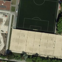 Sand Volleyball Court — aerial view