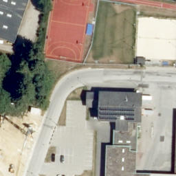 Sand Volleyball Court — aerial view
