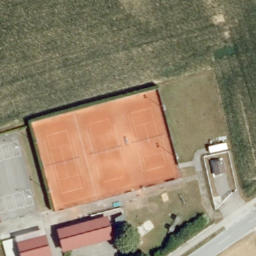 Grass Volleyball Court — aerial view