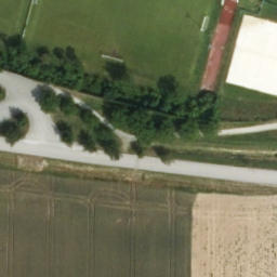 Sand Volleyball Court — aerial view