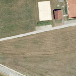 Sand Volleyball Court — aerial view