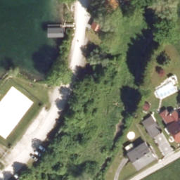 Sand Volleyball Court — aerial view