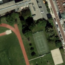 Sand Volleyball Court — aerial view