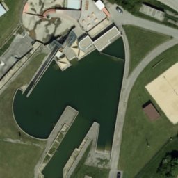 Sand Volleyball Court — aerial view