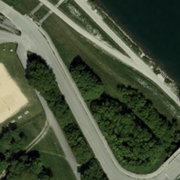 Sand Volleyball Court — aerial view