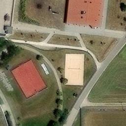 Sand Volleyball Court — aerial view