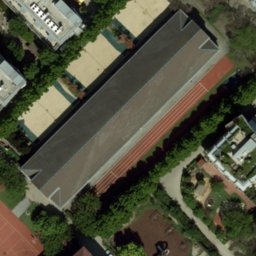 Sand Volleyball Court — aerial view