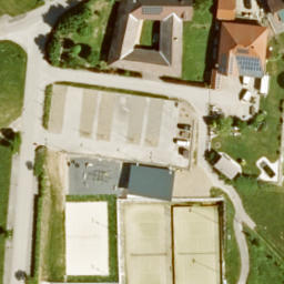 Sand Volleyball Court — aerial view