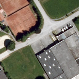 Sand Volleyball Court — aerial view