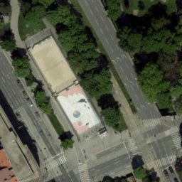 Sand Volleyball Court — aerial view